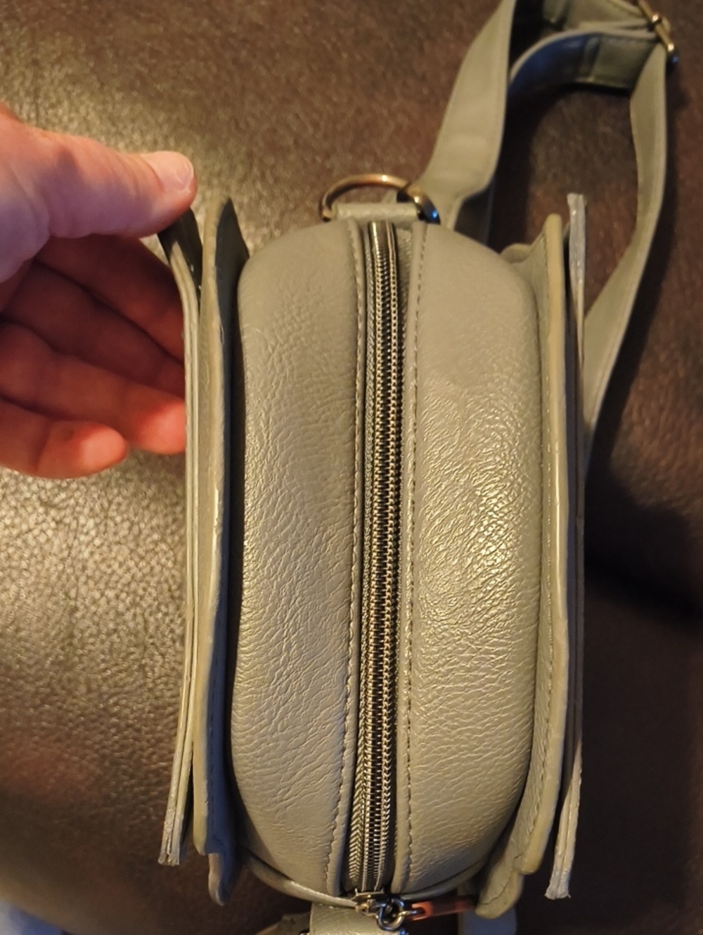 Loungefly Deadly Night Shade Grey Crossbody Bag - Picture 7 of 10